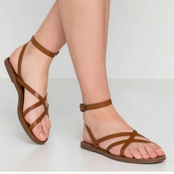 MADEWELL The Board Walk Leather Strappy SANDALS size 10 - Picture 2 of 14